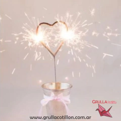 VELA CHISPITAS CORAZÓN ROSA SPARKLER en internet