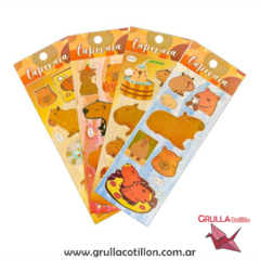 PLANCHITA DE STICKERS - CAPIBARA