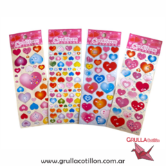 PLANCHITA DE STICKERS - CORAZONES