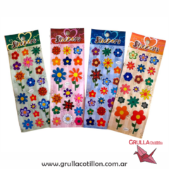 PLANCHITA DE STICKERS - FLORES