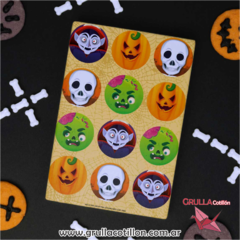 STICKER HALLOWEEN PERSONAJES x12
