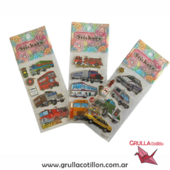PLANCHITA DE STICKERS - MEDIOS DE TRANSPORTE - comprar online