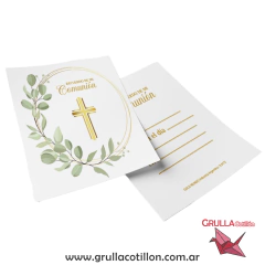 ESTAMPITA COMUNION HOJAS x10