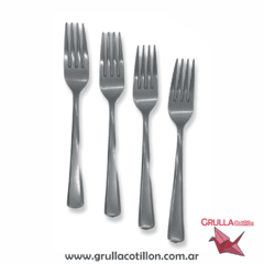 TENEDORES PREMIUM PLATEADOS x10