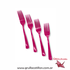TENEDORES PREMIUM ROSA x10