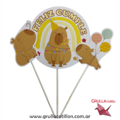 CAKE TOPPER x3 - CAPIBARA - comprar online