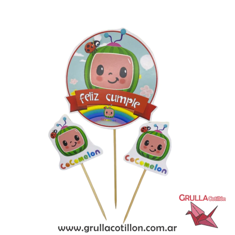 CAKE TOPPER x3 - COCOMELON