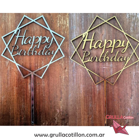 CAKE TOPPER HAPPY BIRTHDAY - comprar online