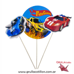 CAKE TOPPER x3 - HOT WHEELS - comprar online