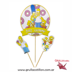 CAKE TOPPER x3 - LOS SIMPSON