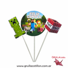 CAKE TOPPER x3 - MINECRAFT
