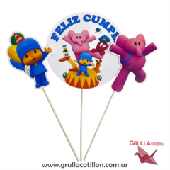CAKE TOPPER x3 - POCOYO - comprar online