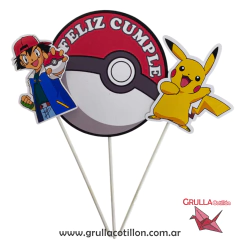 CAKE TOPPER x3 - POKEMON - comprar online