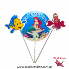CAKE TOPPER x3 - SIRENITA ARIEL
