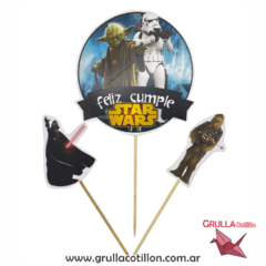 CAKE TOPPER x3 - STAR WARS
