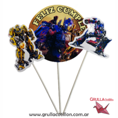 CAKE TOPPER x3 - TRANSFORMERS - comprar online