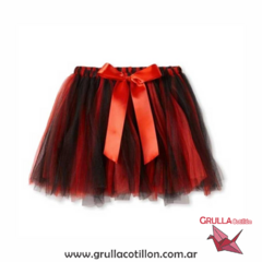TUTU INFANTIL HALLOWEEN - ROJO Y NEGRO