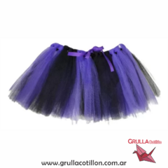 TUTU INFANTIL HALLOWEEN - VIOLETA Y NEGRO