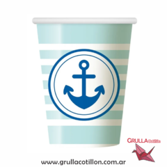 VASO MARINERO CELESTE PERLADO x6