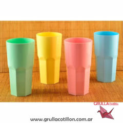 VASO PLASTICO PASTEL x4 - comprar online