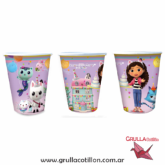 VASO LA CASA DE MUÑECAS DE GABBY x8