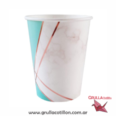 VASO MARMOL VERDE AGUA x6