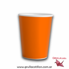 VASO NARANJA FLUO x8