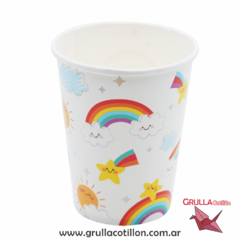 VASO NUBE Y ARCO IRIS x6