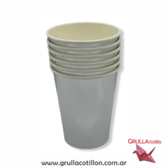 VASOS PLATEADOS METALIZADOS x10