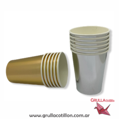 VASOS PLATEADOS METALIZADOS x10 - comprar online