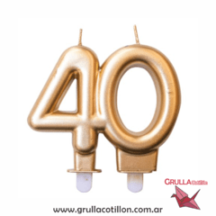 VELA NUMERO 40 DORADA