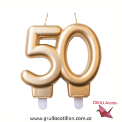 VELA NUMERO 50 DORADO