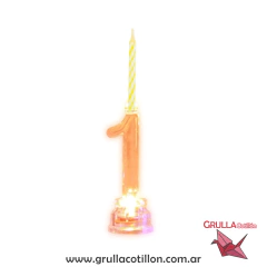 VELA NUMERO LUMINOSO LED MULTICOLOR - comprar online