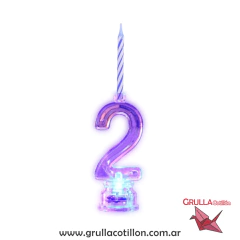 VELA NUMERO LUMINOSO LED MULTICOLOR en internet