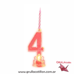VELA NUMERO LUMINOSO LED MULTICOLOR - tienda online