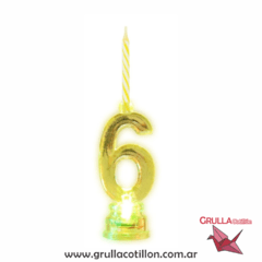 VELA NUMERO LUMINOSO LED MULTICOLOR