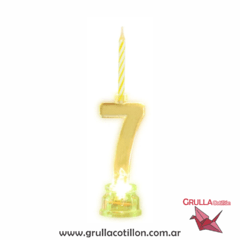 VELA NUMERO LUMINOSO LED MULTICOLOR - comprar online