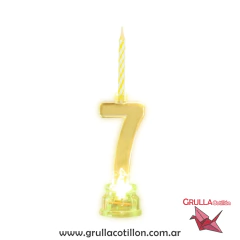VELA NUMERO LUMINOSO LED MULTICOLOR - comprar online