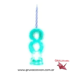 VELA NUMERO LUMINOSO LED MULTICOLOR en internet