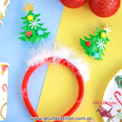 VINCHA NAVIDAD ARBOLITO RESORTE