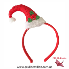VINCHA GORRITO PAPA NOEL DELUX