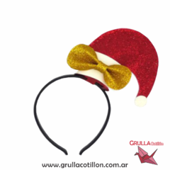 VINCHA NAVIDAD MOÑO DORADO