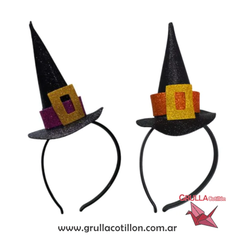 VINCHA GORRO DE BRUJA BONETE 3D - comprar online