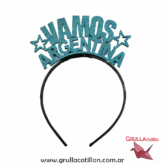 VINCHA GLITTER VAMOS ARGENTINA (Elegir color) en internet