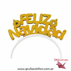 VINCHA FRASE FELIZ NAVIDAD HOLOGRAFICA (Elegir color) - comprar online