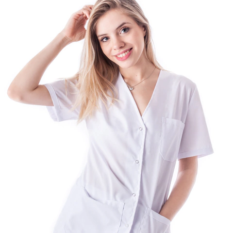 Chaqueta con broches blanco - comprar online