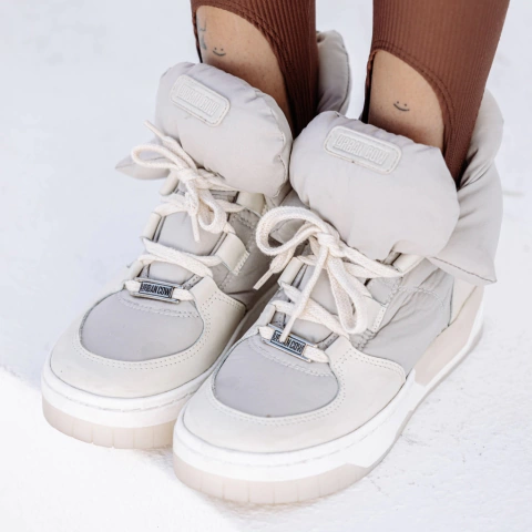 Botita Legra Puffer Marfil - comprar online