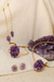 Bracelete Ametista Garra Banho Ouro 18K - loja online