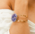 Bracelete Ametista Garra Banho Ouro 18K na internet