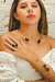 Anel Turmalina Negra Duo Banho Ouro 18K - loja online